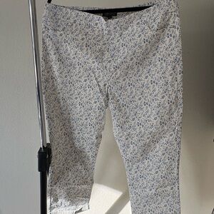 Mario Serrani Blue Floral Print Pants